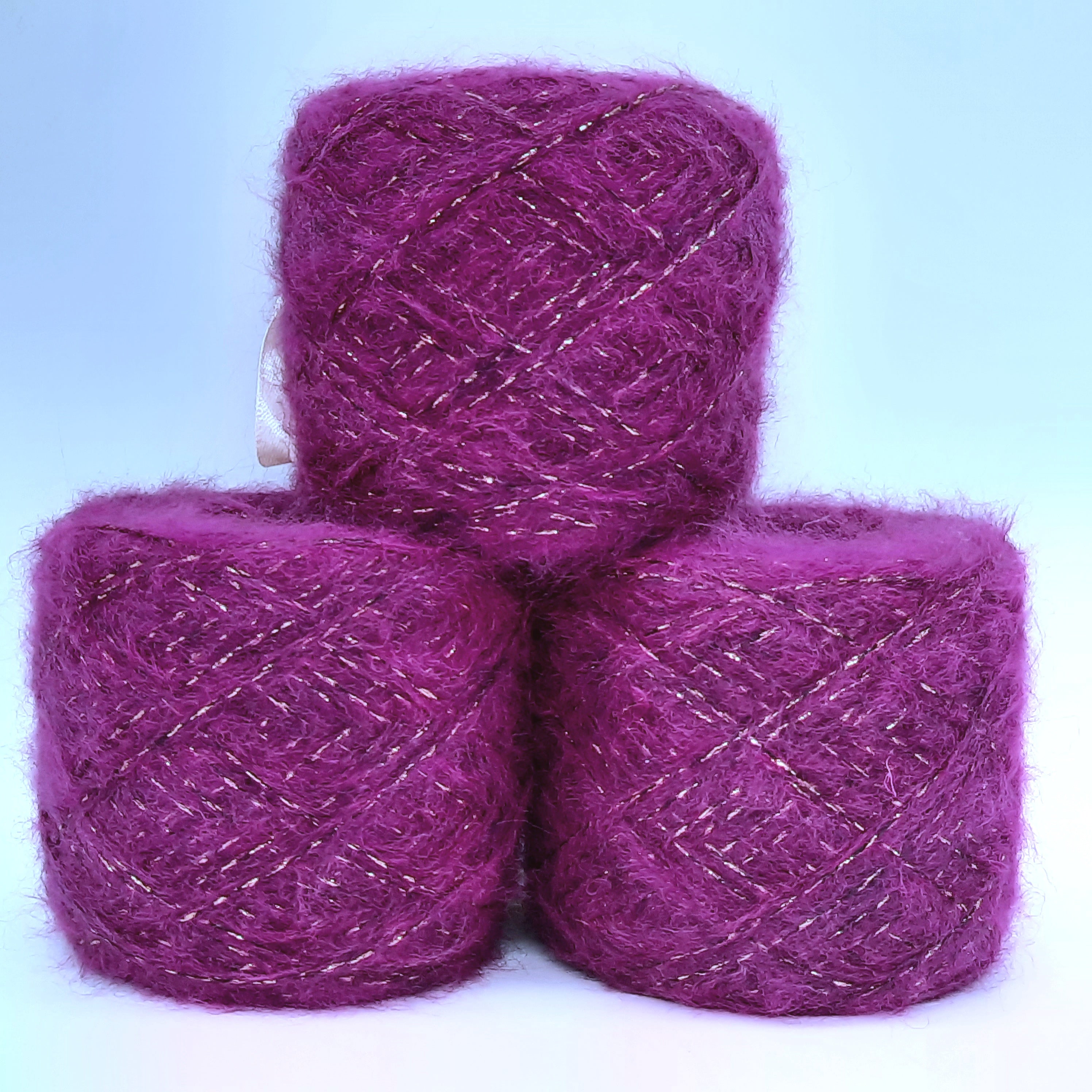Misto Lana Magenta e Lurex rame 50gr – Woolly Yarn Shop