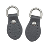Ganci con anelle in pelle 2pz