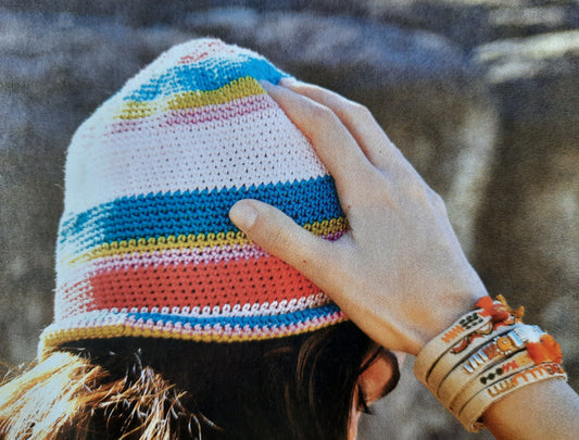 Motif de chapeau multicolore