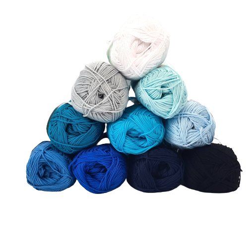 Blue Granny Kit in Mercerized Cotton 500gr