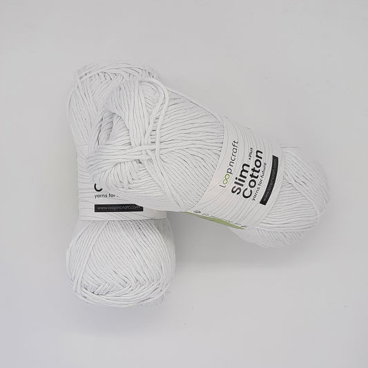 Recycled Cotton Slim Cotton White 100gr