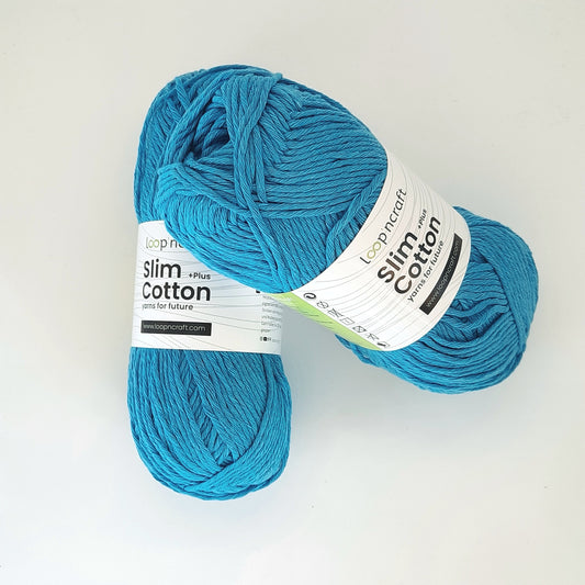 Gerecycled Katoen Slim Cotton Turquoise 100gr