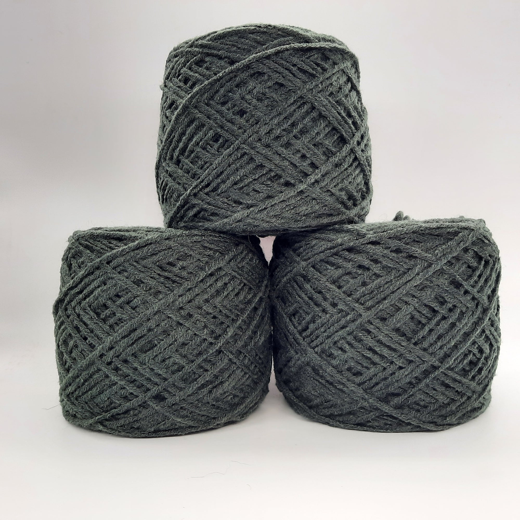 Mezcla Lana Azúcar Gris Verde Oscuro 100gr