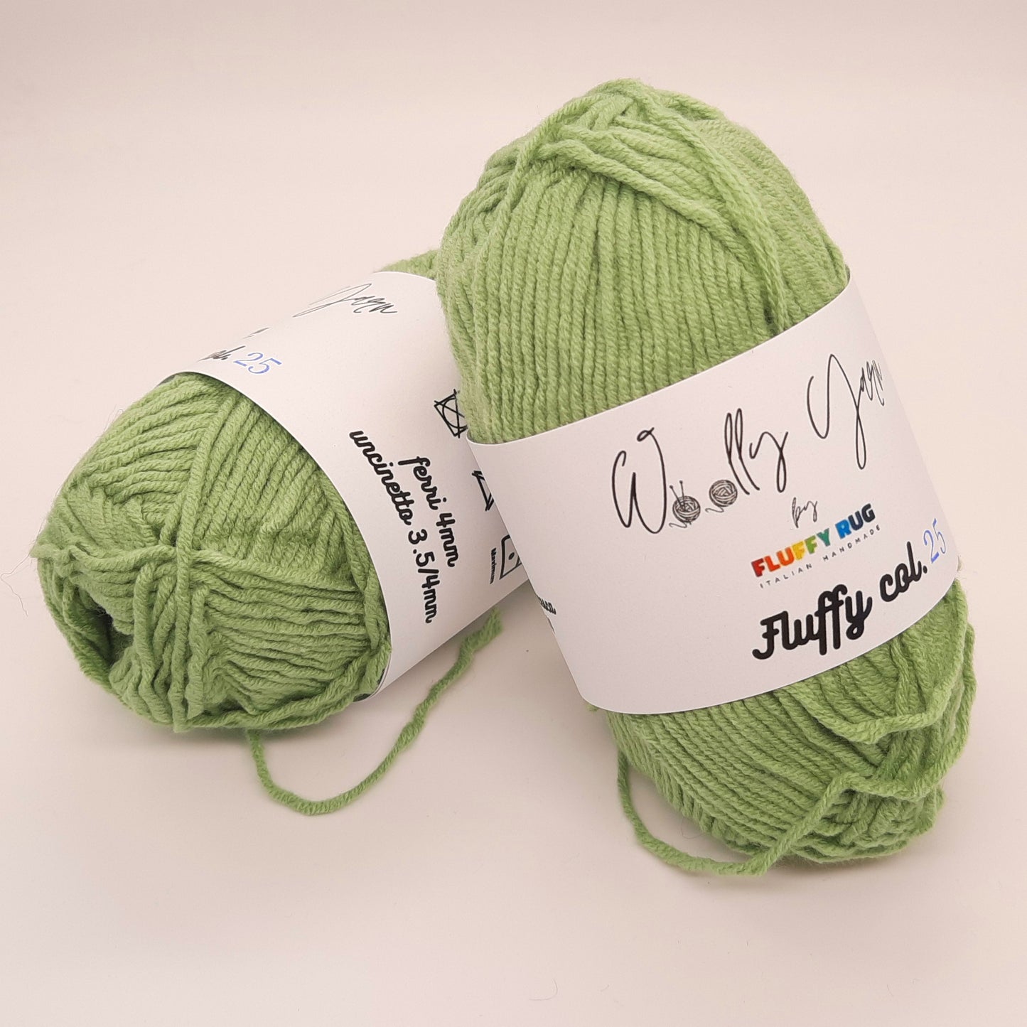 Fluffy Verde Mela, Filato Baby N.25