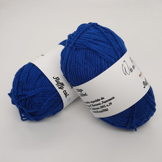 Fluffy Bleu Electrique, Laine Bébé N.57