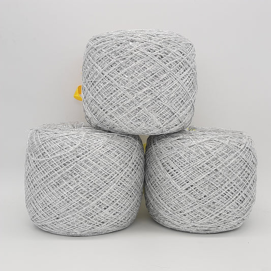 Altrosa und Silber Lurex Baumwolle 100gr