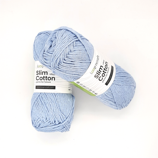 Gerecycled Katoen Slim Cotton Lichtblauw 100gr