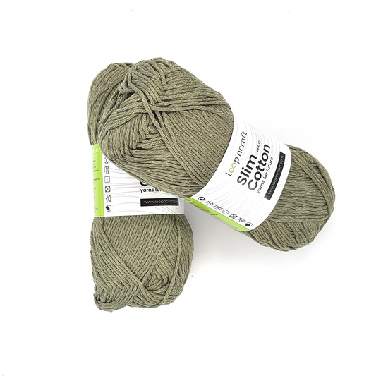 Slim Olive Green Recycled Cotton 100gr