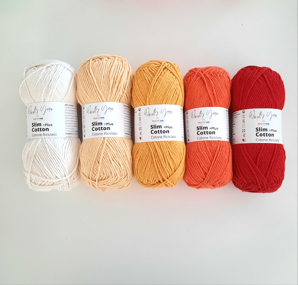 Kit Granny Square in Cotone Riciclato per uncinetto – Woolly Yarn Shop