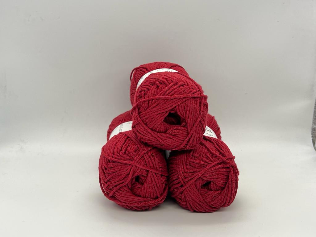 Recycled Cotton Slim Cotton Ruby Red 100gr